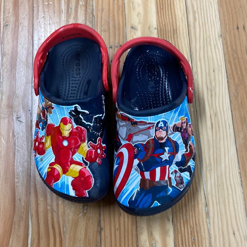 Avengers crocs size 10